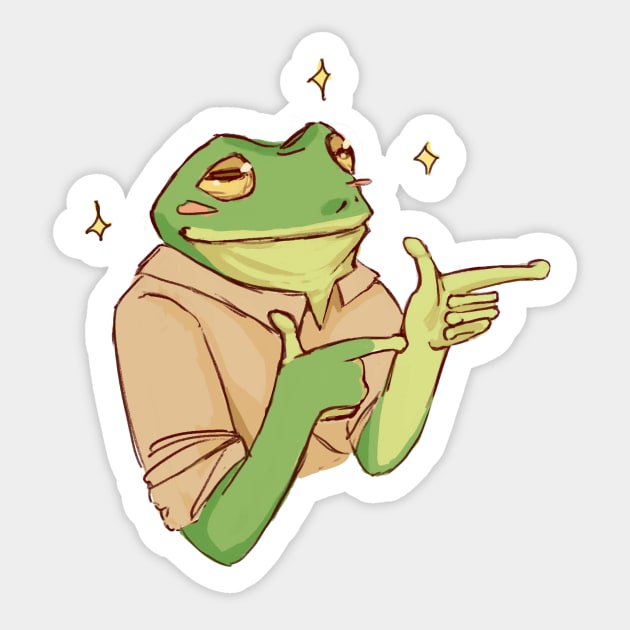 Froggy Finger Guns Sticker by schri84